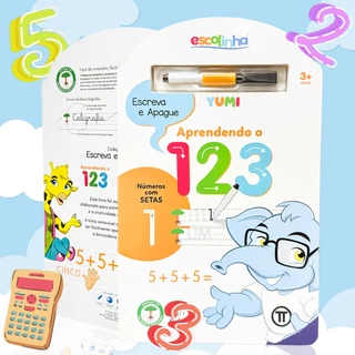 Livro Infantil Mágico Educativo Números C/ Caneta Apagável - Matemática Alfabetização Edição Premium em Oferta na Shopee