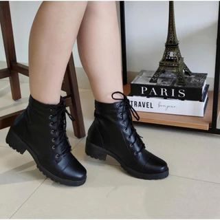 Bota Coturno Feminino Tratorada Blogueira Cano Curto Confortável