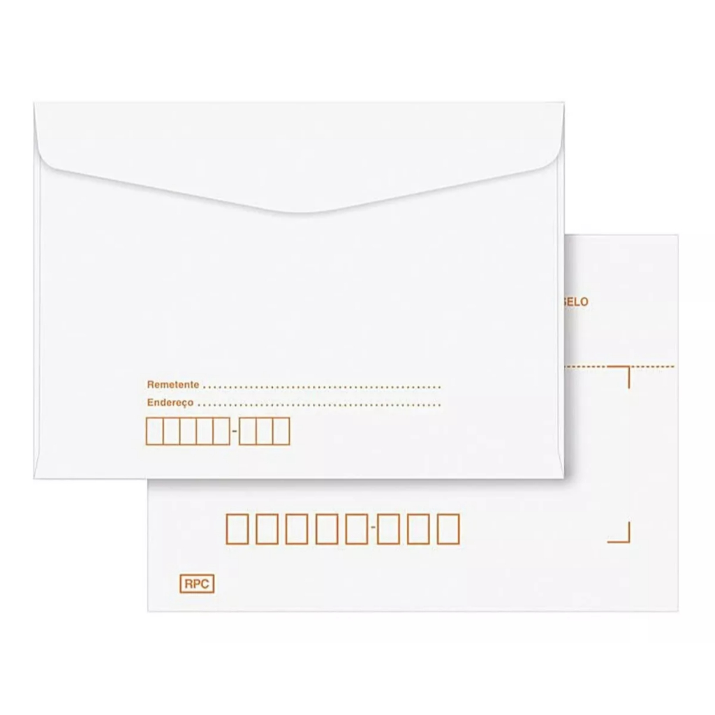 Envelope de Carta c/CEP 11,4 x 16,2 cm COF012 pacote c/100 ou 200 ...