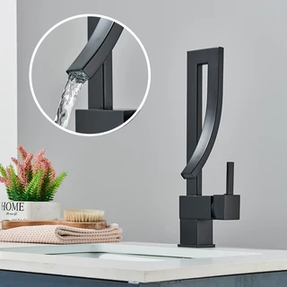 Torneira Banheiro Quente Fria Monocomando Fosco Preto Yesop