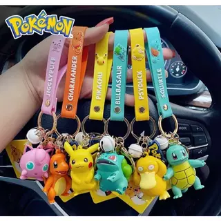 Chaveiro Pokémon Pikachu Charmander Bulbasaur | Coleção Geek e Presente Fofo