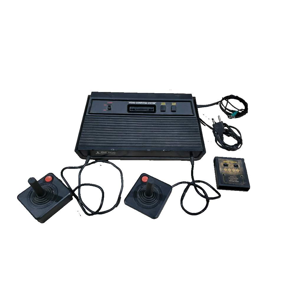 Atari 2600s 2 Controles com cartucho 4 in 1 funcionando mas o cabo do ...
