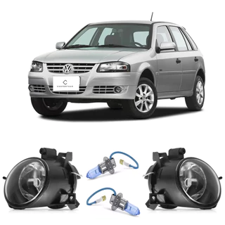 Par Farol Auxiliar Milha Neblina Gol G4 Parati Saveiro  Fox 2006 a 2014 C/ Lâmpada Super Branca em Oferta na Shopee