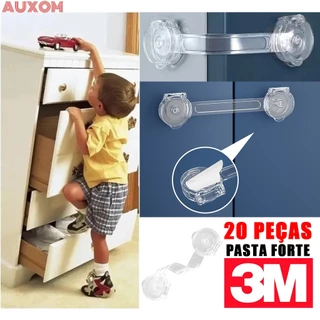 20 Peças Kit 15cm de Silicone Transparente Travas Para Gaveta Porta Armário Segurança Bebê a Pronta Entrega em Oferta na Shopee