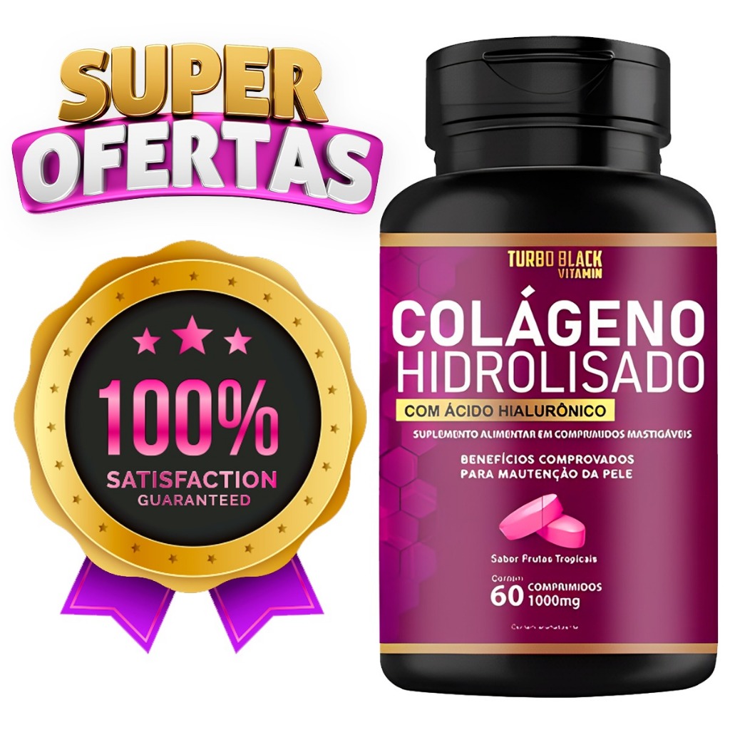 Colágeno Hidrolisado com Ácido Hialurônico Original o Melhor para Pele ...