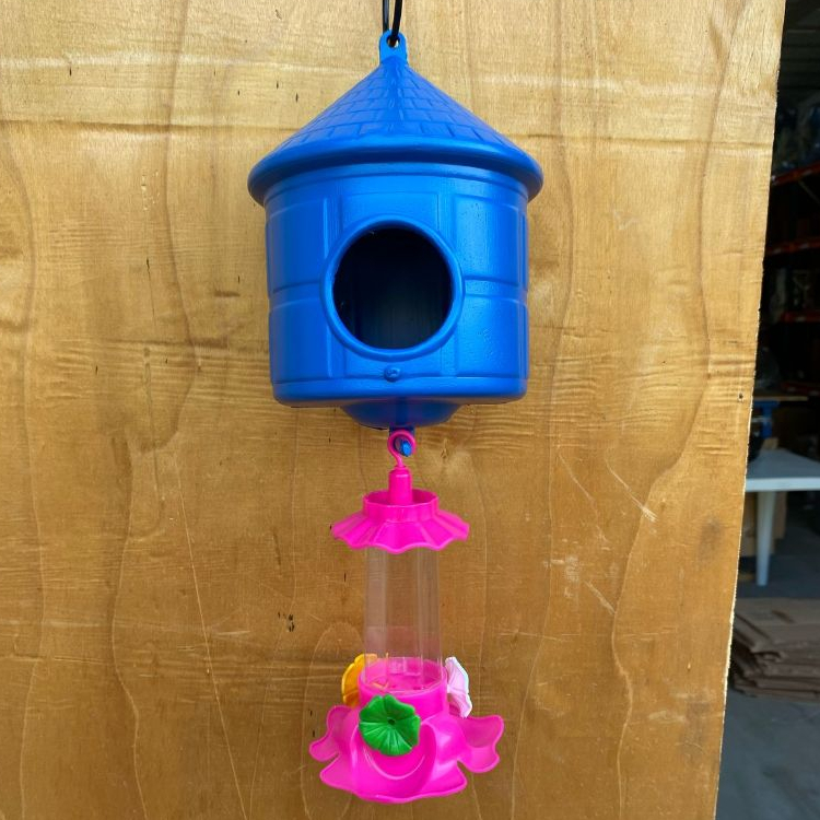 Casinha Para Beija Flor Com Bebedouro Casa De Passarinho Pássaros ...