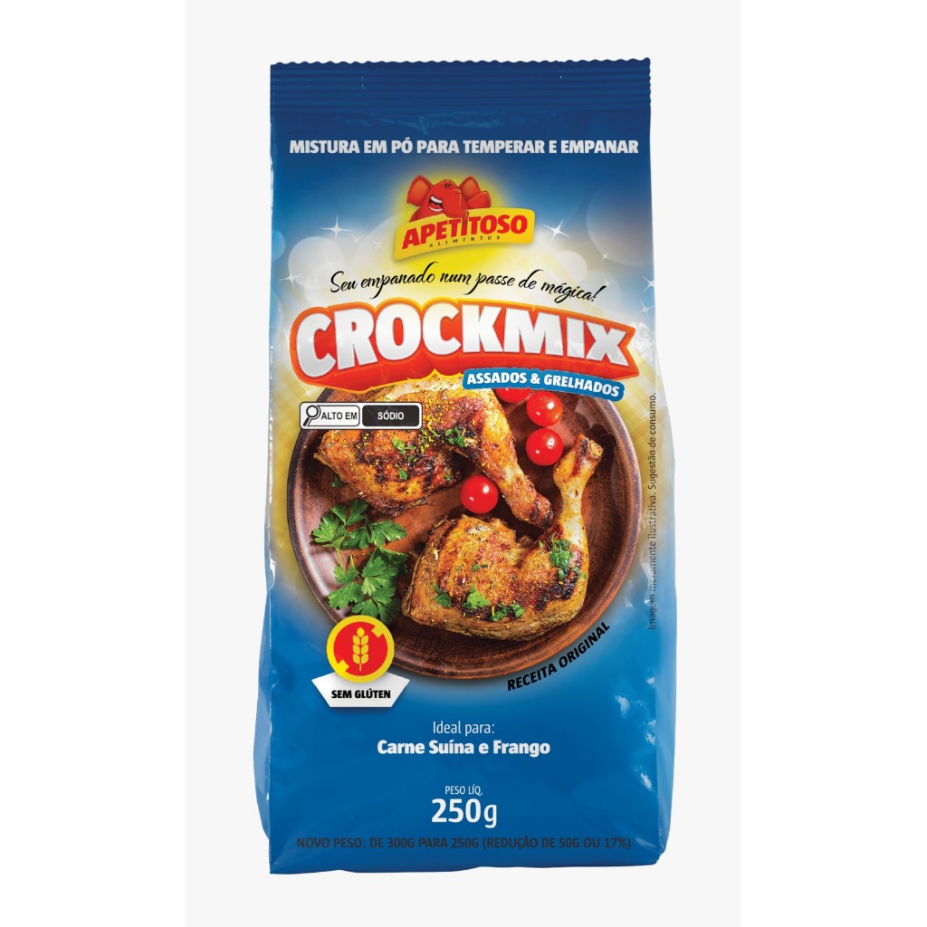 Farinha Para Empanar Crockmix Assados e Grelhados 250g - Sem Glúten ...