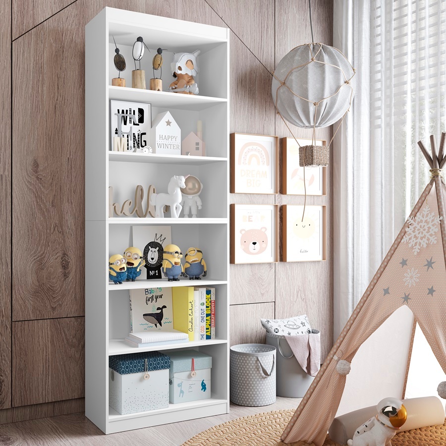 Estante Organizador Livreiro Prateleira Para Sala Quarto Escritório Gold 2 Módulos - Varias Cores