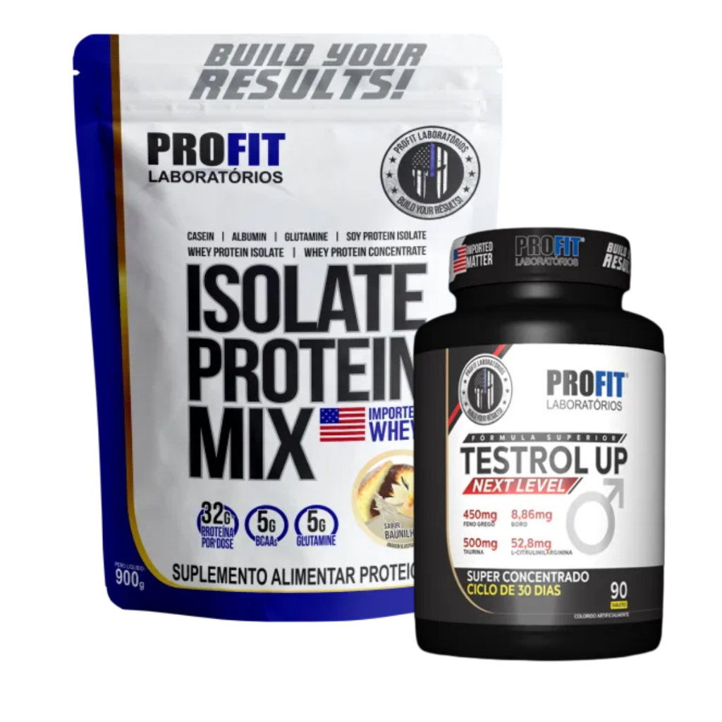 Whey Isolate Protein Mix Refil 900G + Testrol Up 90 Tabletes Profit ...
