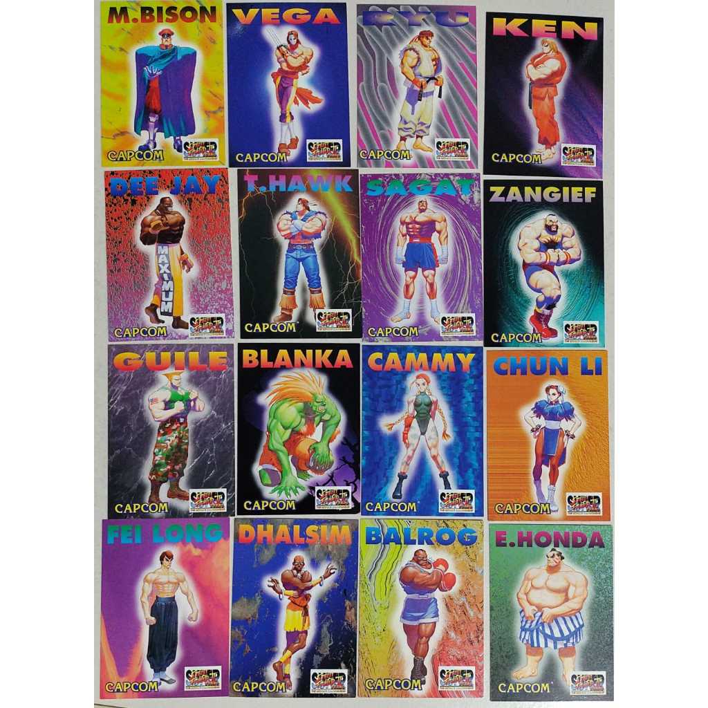 16 cards capcom street fighter 2 turbo originais década de 90 | Shopee ...