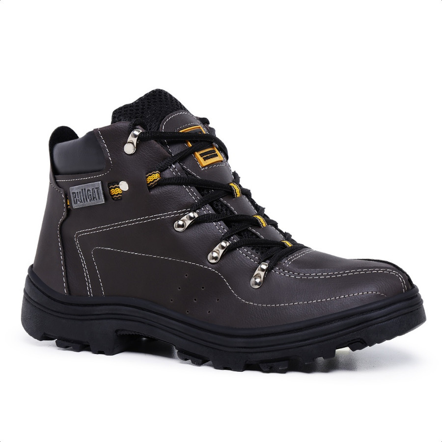 Bota Masculino Coturno Bullgat Cano Médio Motoqueiro Da Moda