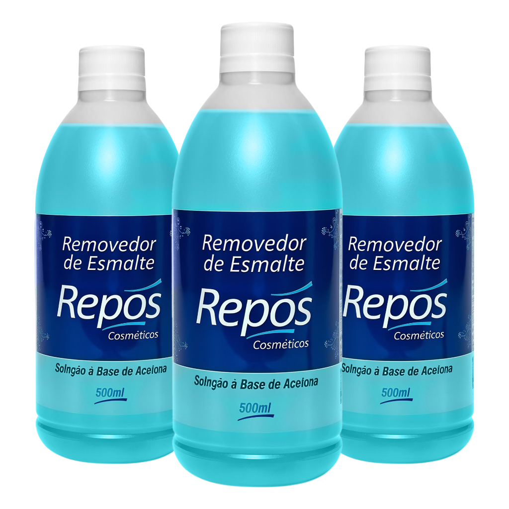 Removedor de Esmalte Repos 500ml com Acetona Ideal para Manicure ...