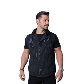 Colete Masculino Jeans com Elastano Razon Jeans