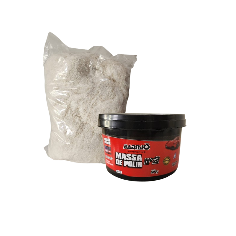 Kit Massa Tira Risco E Da Brilho De Polir N°2 Radnaq + estopa | Shopee ...