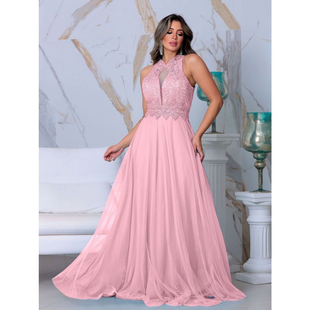 Vestido Bordado Vestido De Festa Longo Soltinho Vestido De Festa