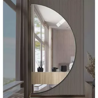 Espelho Meia Lua Organico 120X80CM Lapidado Corpo Inteiro Belo C/ SUPORTE (MEIA LUA)