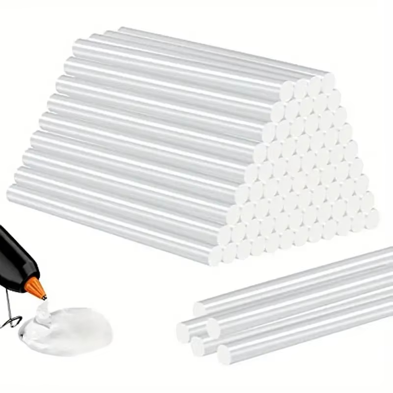 70 Bastões de Cola Quente fina Transparente 7,0mm