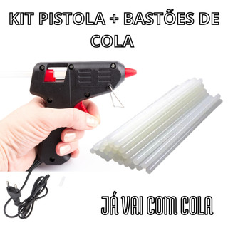 Pistola De Cola Quente 20w Com 12 Bastões | Brasil