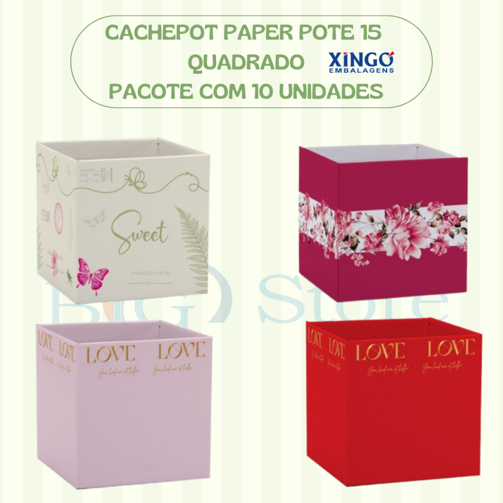 CACHEPOT PAPER POTE 15 - PACOTE COM 10 UNIDADES | Shopee Brasil