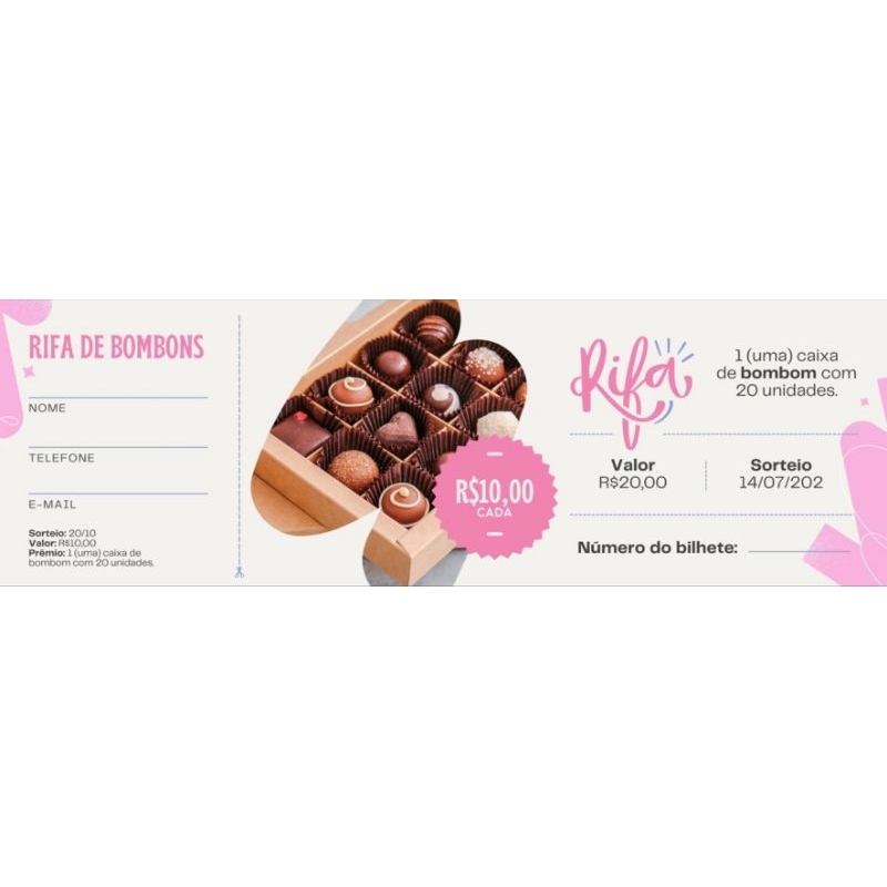 02 blocos de Rifa com Canhoto com 50 folhas cada promoção | Shopee Brasil