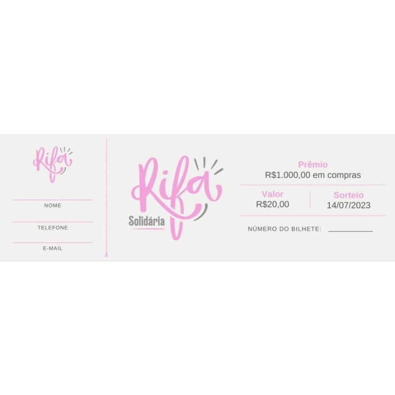 Bloco de Rifa com Canhoto | Shopee Brasil