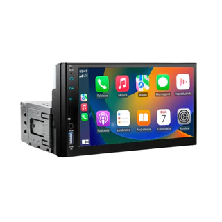 Carro Multimídia Central MP5 Bluetooth 1 DIN 7 Polegada USB/AUX/TF /CARPLAY Com Tela De Toque Mirrorlink