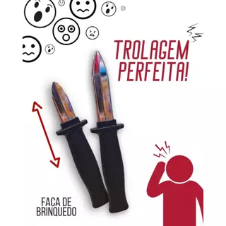 Faca Mágica Retrátil - Canivete Truque Pegadinha Engraçado em Oferta na Shopee