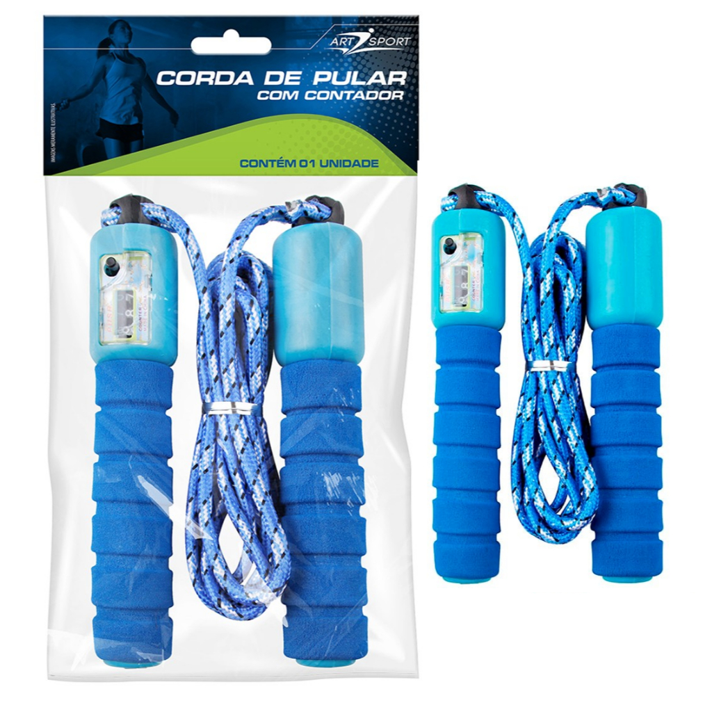 Corda De Pular Com Contador De Pulos Jump Treino Academia Fitness ...
