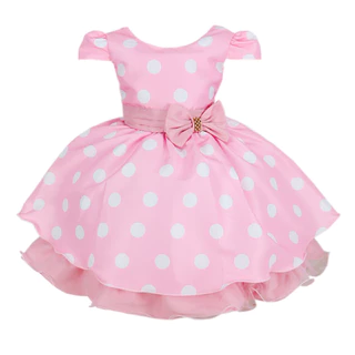 Vestido Minnie Rosa Infantil Festa Princesa Temático Aniversário Luxo