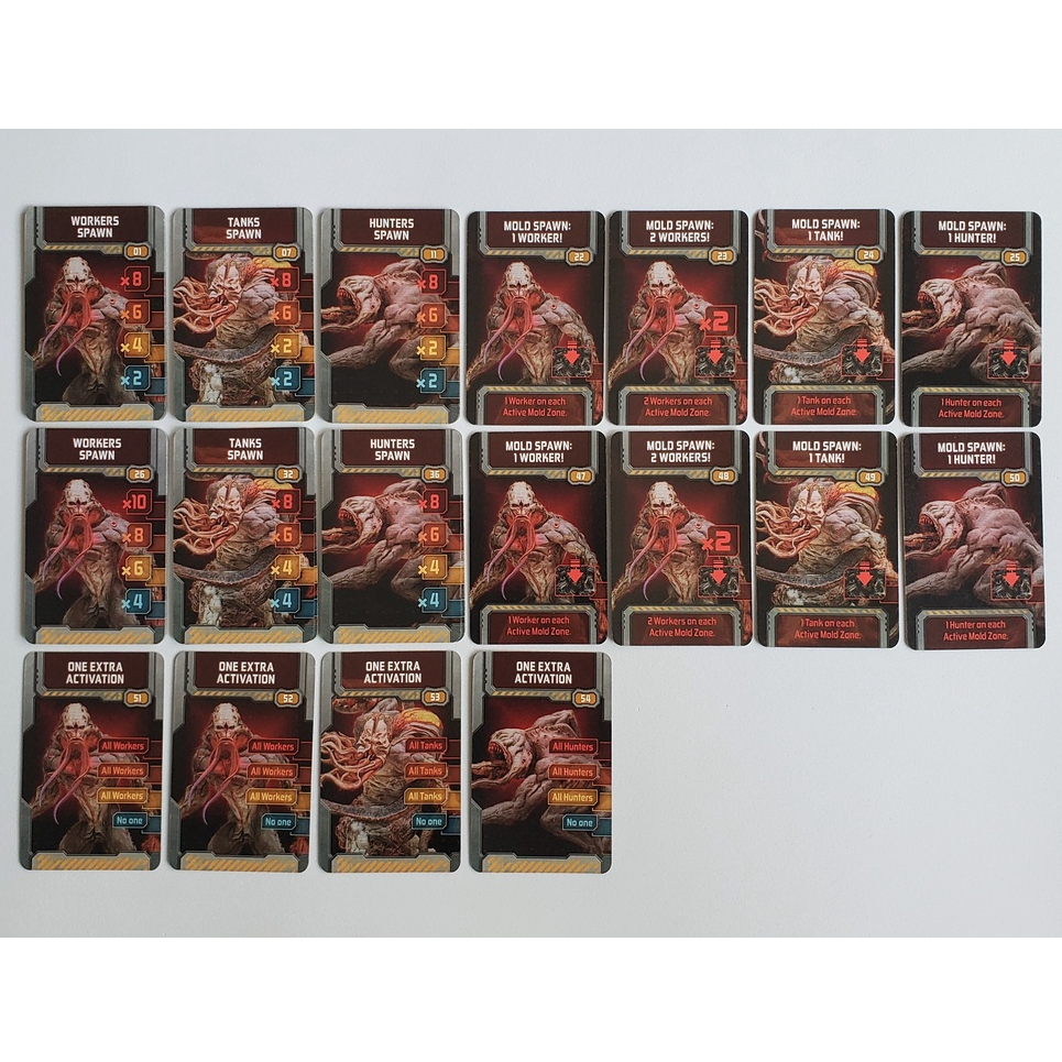 コレクション Invader exhibition card 42 Cartas de Ativação dos Xenos (Em Inglês) - Zombicide Invader
