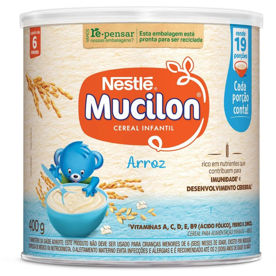 Cereal Infantil Mucilon Arroz 400g | Shopee Brasil