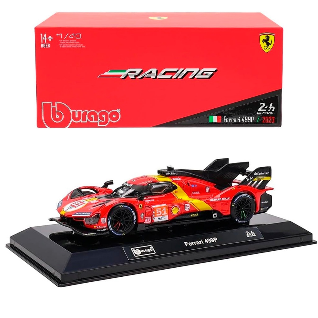 MINIATURA CARRO FERRARI 499P LE MANS 1/43 BBURAGO