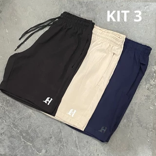 Kit 3 Short tactel Masculino