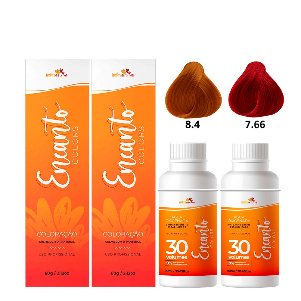 Kit Beleza Ruiva Encanto Colors Ruivo Cherry | Shopee Brasil
