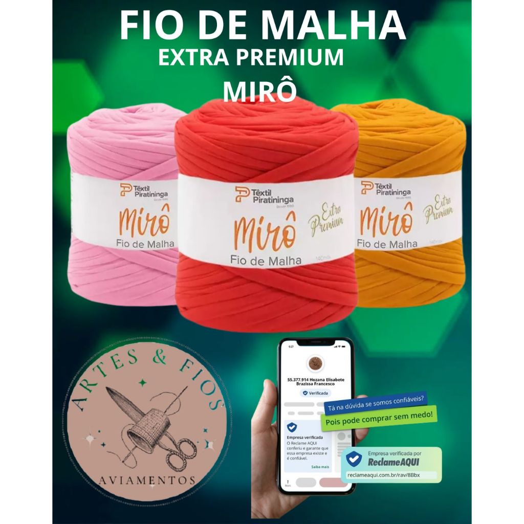 FIO DE MALHA MIRÔ PREMIUM - 140 M - CORES