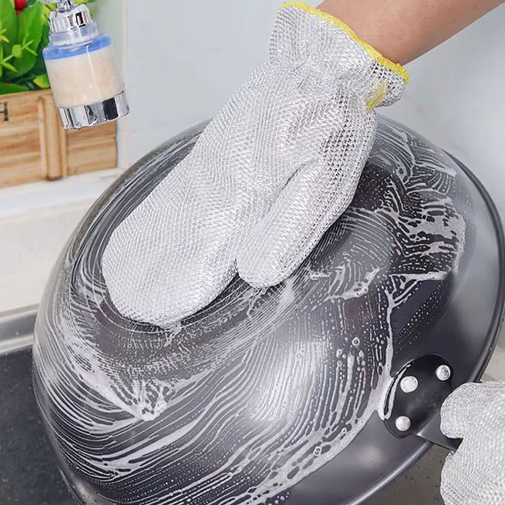 Imagem do produto Kit 5 Luvas Lava Louça e Para forno, De Aço, fácil Limpeza Isolamento Térmico À Prova D'água.SOPHIA 4