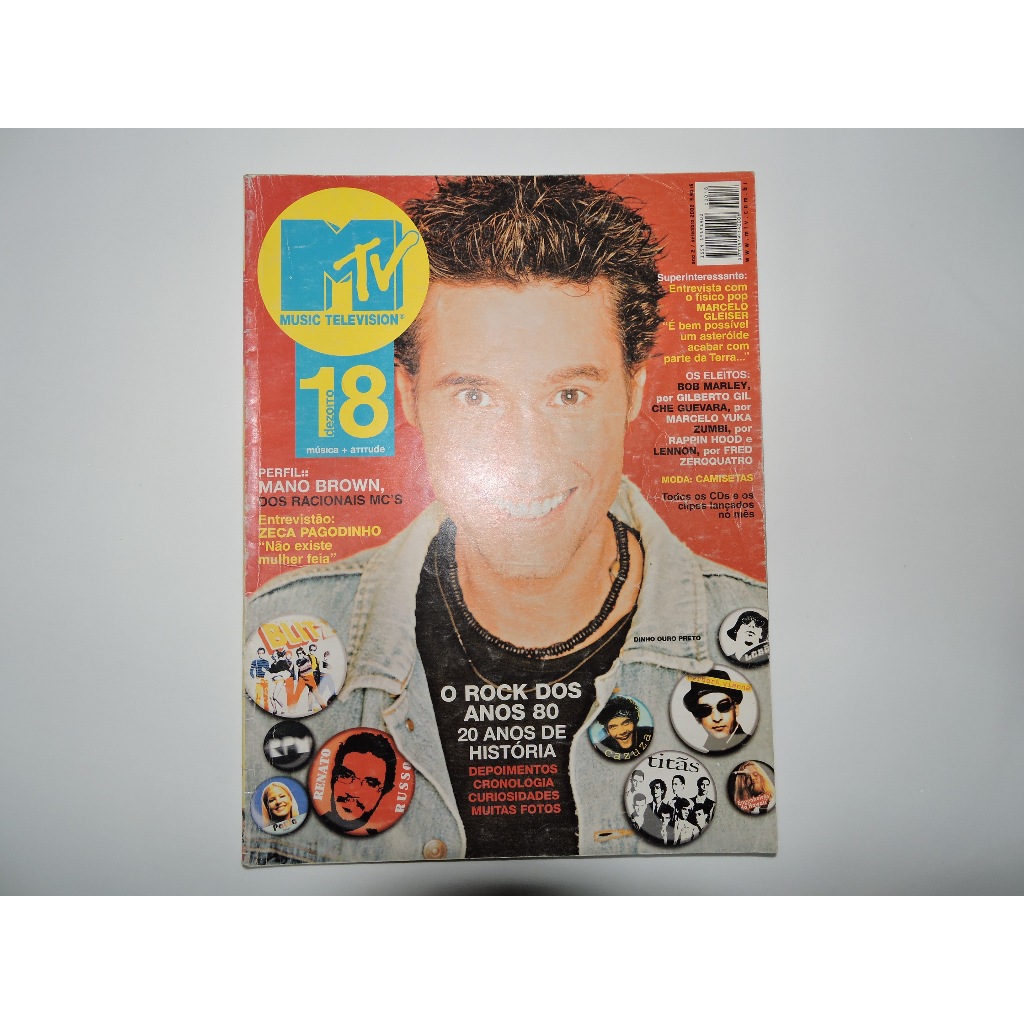 REVISTA MTV 18 RAUL SEIXAS CAPITAL INICIAL BARÃO VEMELHO RPM JOHN ...