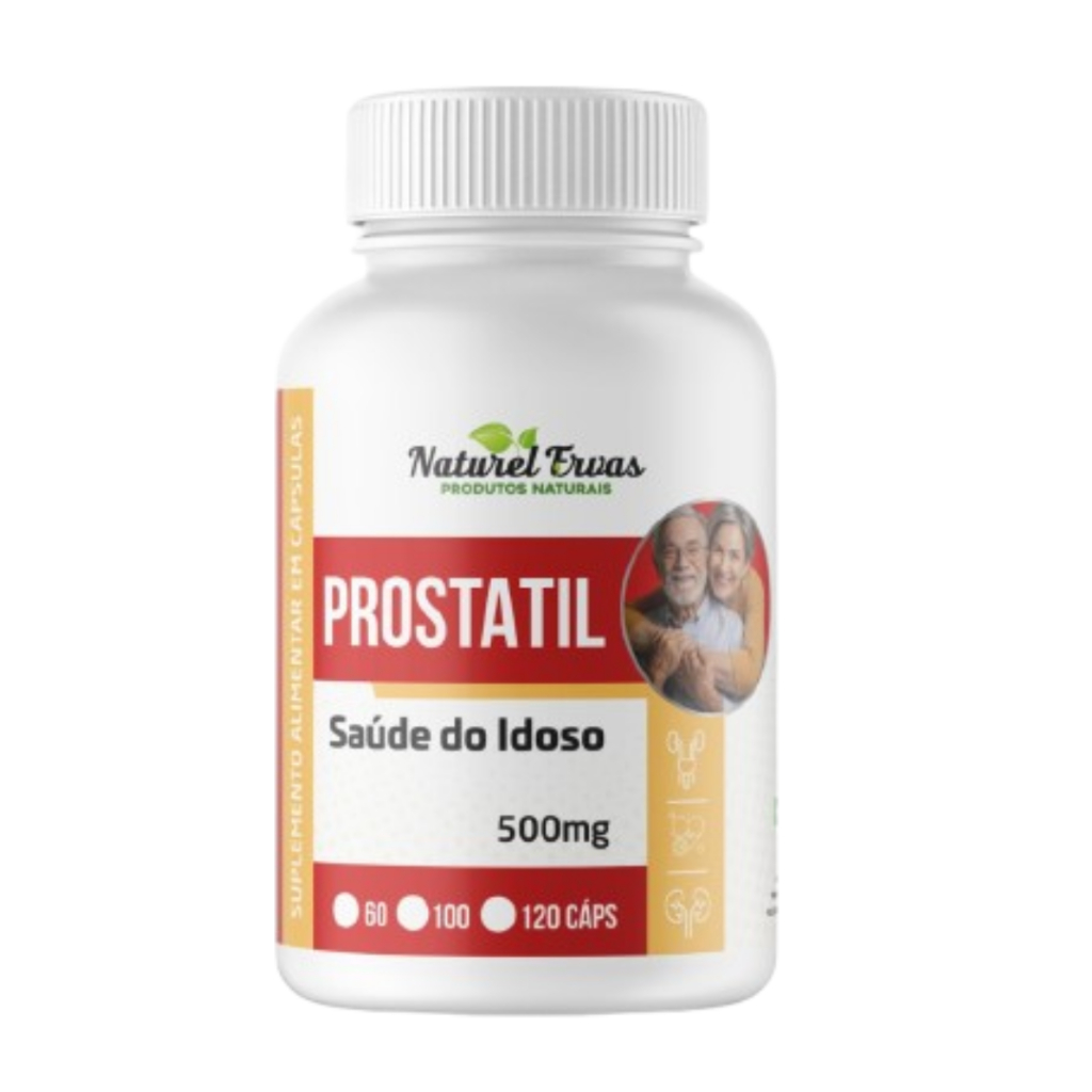 Prostatil 120 cápsulas 500mg - Ameixa, Aroeira, Jatobá, Espinheira ...