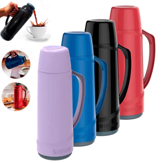 Garrafa De Café Térmica Isolada Água Chá 1 Litro Quente - Frio Moderno Casa Trabalho - Soprano em Oferta na Shopee