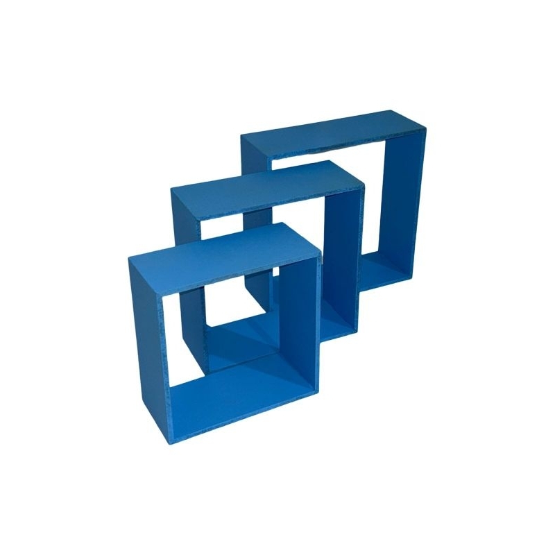 Jogo de nicho em MDF 6mm 3 peças cor "Azul bebê" decoração | Shopee Brasil