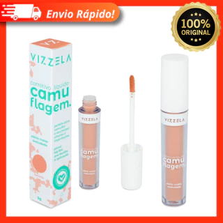Corretivo Líquido Camuflagem Vegano Perfeito na cor Salmão - Vizzela 5g
