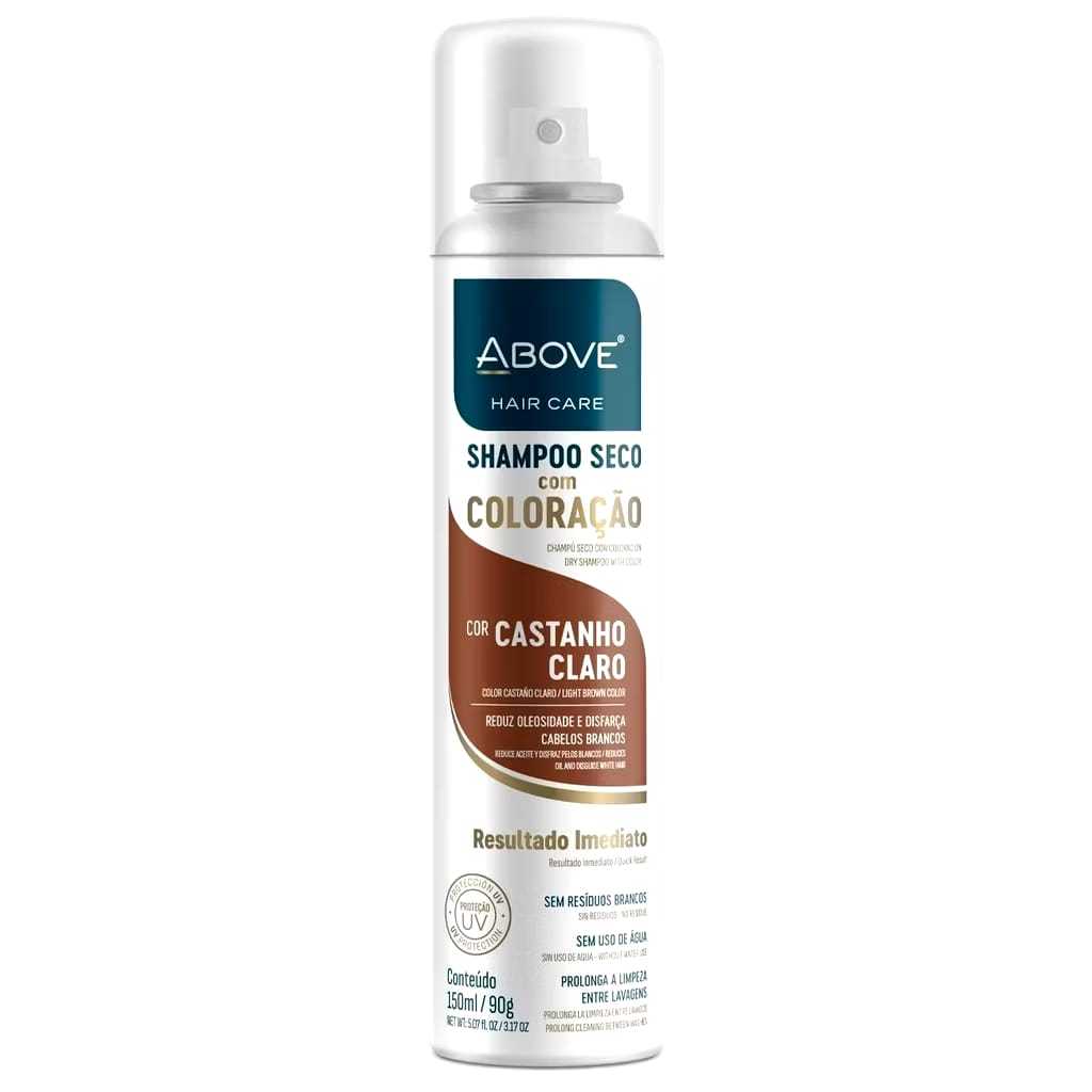 Shampoo a Seco com Coloração Castanho Claro Above 150ml | Shopee Brasil