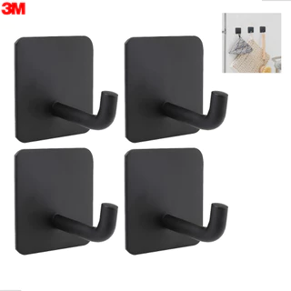 Kit 4 Gancho Inox Adesivo 3m Parede Suporte Cabide Autocolante Pendurar Chave Utensílios Resistente