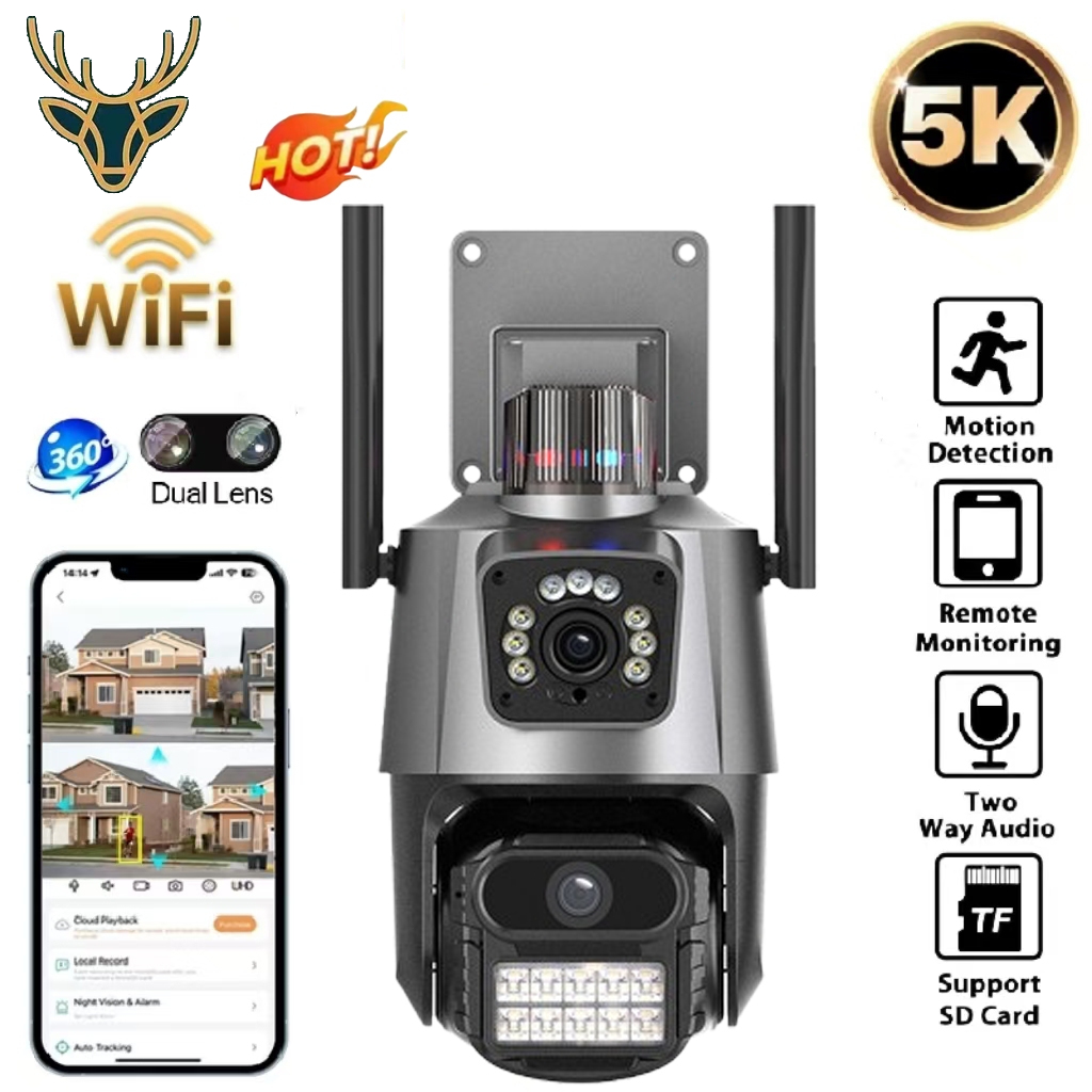 Câmera Externa Ip A Prova D'água com Infravermelho Alarme Wifi Hd Sensor De Movimento Bivolt Camera De Segurança