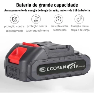 Bateria Recarregável Bateria Íon de Lítio 21V Li-Ion compatível com parafusos moedores lixadeiras
