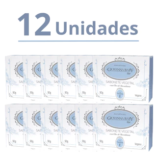 Kit de Sabonete em Barra Giovanna Baby Blue 90g c/ Óleo de Macadâmia e Vitamina E Vegano
