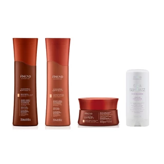 Amend Expertise KIT Cobre Effect Sh e Cond 250ml + Másc 300g + Seca Sem Frizz 180ml em Oferta na Shopee