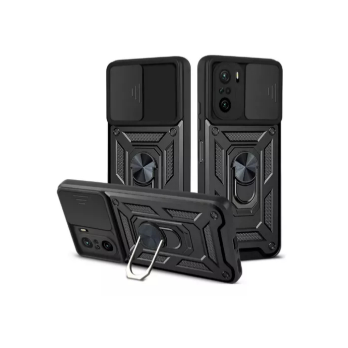 Capa Capinha Para Poco F3 - Ring Luxo Armadura Militar