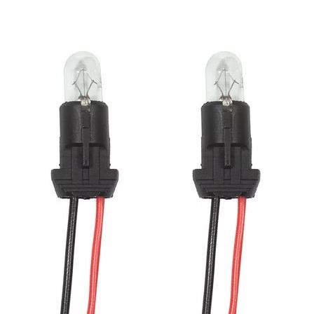 KIT 2UN LÂMPADA PINGÃO T10 + SOQUETE E FIO AUTOMOTIVO UNIVERSAL 12V ENVIO IMEDIATO