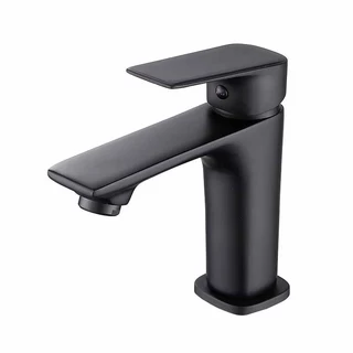 Torneira Monocomando Banheiro Lavatório Baixa Metal Cromado / Preta
